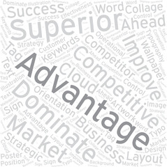 advantage Word cloud art Detailed Vector
