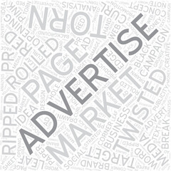 advertise Word cloud art Detailed Vector