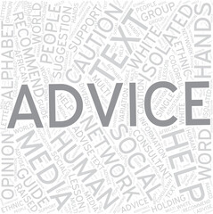 advice Word cloud art Detailed Vector