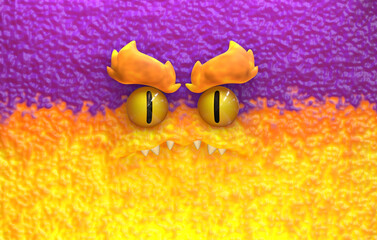 3D Faces render emote image monster upset angry 