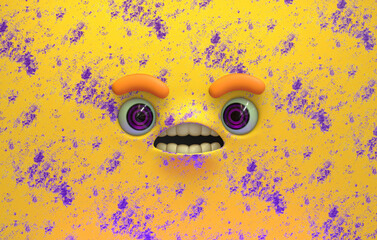 3D Faces render emote image disgusted surprised amazed intrigued