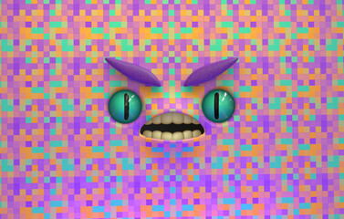 3D Faces render emote image disgusted surprised amazed intrigued