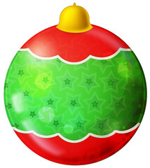 cartoon scene with baulbe and christmas tree isolated illustration for children