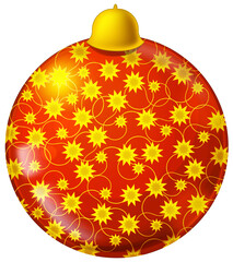 cartoon scene with baulbe and christmas tree isolated illustration for children