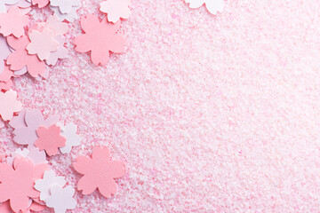 Cherry blossom background image. Cherry blossom pastel pink abstract background fading into white....
