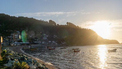 sunrise over the river