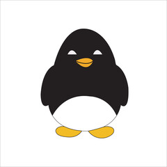 Cartoon Penguin Icon, Vector illustration