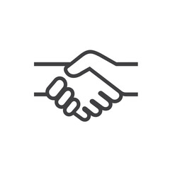 Obraz premium illustration of hands deal symbol, cooperation icon, vector art.