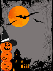 halloween background with pumpkin