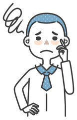 distressed schoolboy