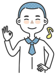 Elementary school students in a good mood answer no problem