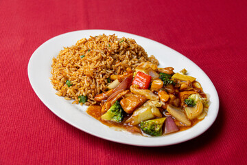 Rice With Chicken And Vegetables
