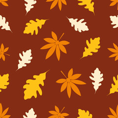 Fototapeta premium Fall colorful seamless pattern