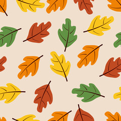 Fototapeta premium Fall colorful seamless pattern