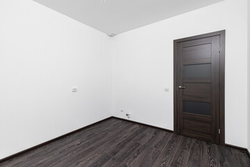 Empty white room without decoration and renovation