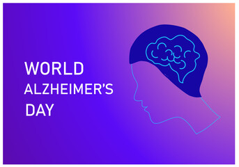 Obraz premium Alzheimer's world day September 21. vector illustration