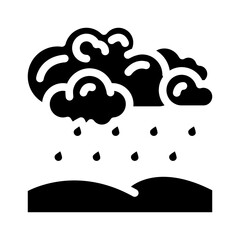 rainy weather glyph icon vector. rainy weather sign. isolated symbol illustration