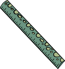 Ruler School Stationery Illustration
