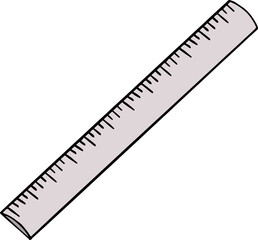 Ruler School Stationery Illustration
