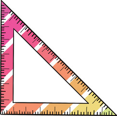 School Stationery Ruler Illustration
