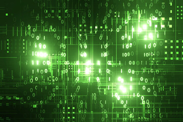 Obraz premium Light dispersion in the abstract Light digital geometric graphics in a colorful fantasy art style gradient background can be used as a gorgeous backdrop or background. 3D