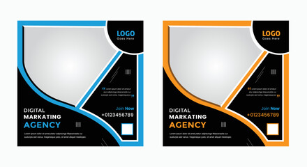 Digital marketing social media post for agency and other business