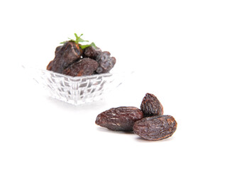 Date fruit isolated on white background.selective focus.copy space.