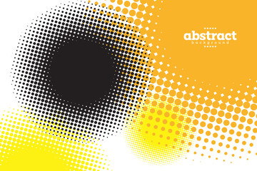 halftone in gradient black and yellow abstract modern art can be use for advertisement poster website banner technology,food,beverage packgage design product presentation vector eps.