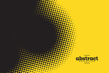 halftone in gradient black and yellow abstract modern art can be use for advertisement poster website banner technology,food,beverage packgage design product presentation vector eps.