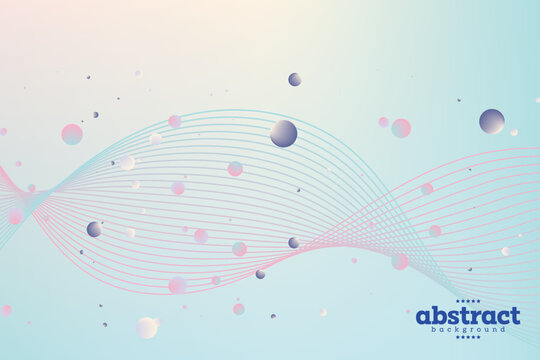 flow line wave with particle dots in gradient blue can use for poster advertisement brochure template product presentation pakage design vector eps.