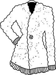 Simple winter illistrations: warm jacket