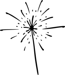 Simple winter illistrations: sparkler
