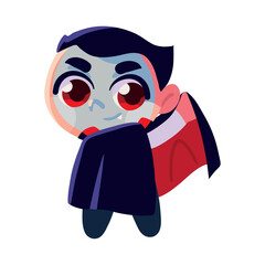 boy dressed as dracula