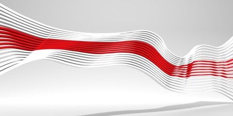 Waved national flag of Belarus. Travel and politic concept. 3D render