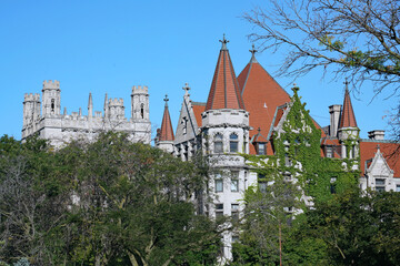 Ornate gothic style architecture at University of Chicago, paying homage to the styles of Oxford...