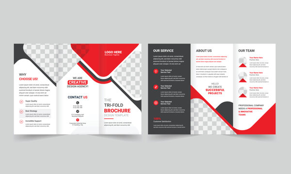 Brochure design, brochure template, creative tri-fold, trend brochure.