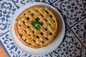 Spinach Quiche Popular French heritage entree gourmet food