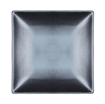 black dish plate on transparent background png file