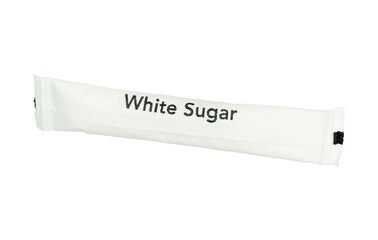 white sugar sachet on transparent background png file