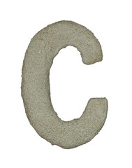 consonant letter c is used to make words on transparent background png file