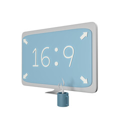 3D Render UI Aspect Ratio  16_9 Perspective View