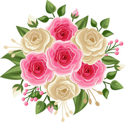 bouquet of pink roses flower