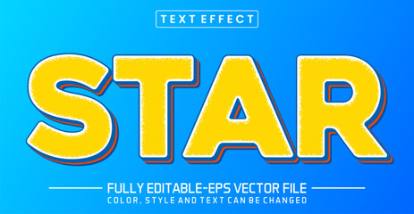 Star text editable style effect