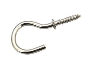 metallic hook screws on transparent background png file