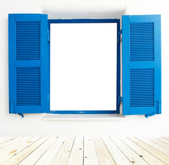 old wood window frame for background