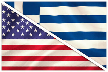 Flags of Greece and America