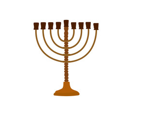 Hanukkah cartoons set. Cute clipart collection of cartoon Hanukkah symbols with smiling faces.Happy Hanukkah banner, template for your design. Hanukkah is a Jewish holiday. Greeting Card with Menorah,