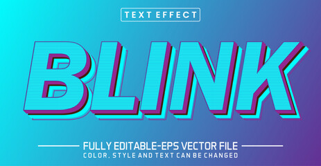 Blink text editable style effect