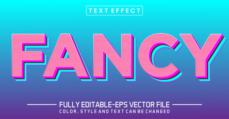 Fancy text editable style effect