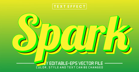 Spark text editable style effect